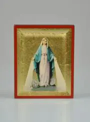 Byzantijnse Icoon Maria Wonderdadige - Handgemaakt - 8 cm
