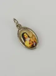 Medaille Heilige Theresia van het Kind Jezus Zilverkleurig - 15mm