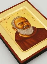 Byzantijnse Icoon Heilige Pater Pio - 18 cm