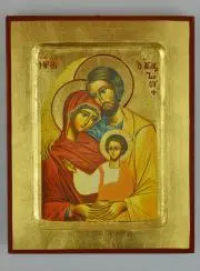 Icoon Byzantijns Heilige Familie van Nazareth - 17 cm