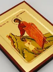 Byzantijnse Icoon Jezus De Goede Herder met Kind  - 17 cm