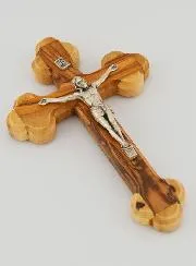 Orthodoxe Kruisbeeld van Olijfhout - 13 cm