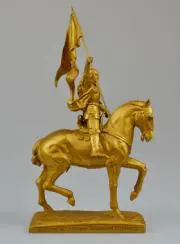 Beeld Heilige Jeanne d'Arc Handgeschilderd - 18 cm