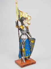 Beeld Jeanne d'Arc van Gekleurd Hars - 20 cm