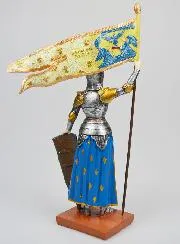 Beeld Jeanne d'Arc van Gekleurd Hars - 20 cm