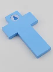 Kruisje Hout Kinderen van de Wereld Blauw