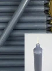 Doos 48 Doorgekleurde Kaarsen Grijs