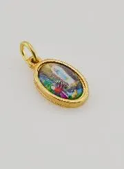 Medaille Onze-Lieve-Vrouw van Lourdes Goudkleur - 14 mm