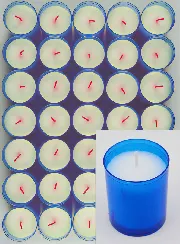 48 Kerk Offerkaarsen - Blauw - 20 uur