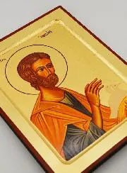 Byzantijnse Icoon Heilige Jozef met Duiven - 22 cm