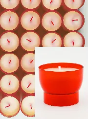 48 Offerkaarsen Rood - Devotielichten - 6 Uur
