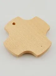 Kruis Kind van Esdoorn Hout - Glazen Bescherm Engeltje