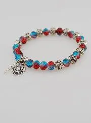 Tientje Armband Kristal en Zilver Kralen