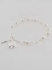 Armband Rozenkrans Tientje Zilver Kralen 6 mm