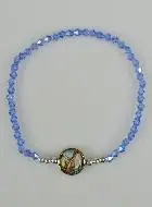 Armband Medaille Onze Lieve Vrouw van Lourdes - Blauw