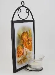 Kaarsenhouder Beschermengel aan de Wieg - 18cm