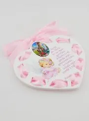 Engel Hart Roze - Doopgeschenk voor Meisje - 11 cm