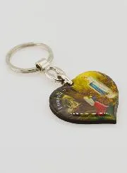 Sleutelhanger Hart Madonna van Lourdes - 4 cm