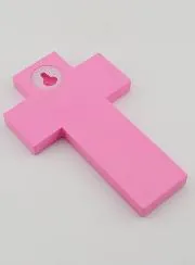 Kruis voor Kinderen Duif Roze 12 cm