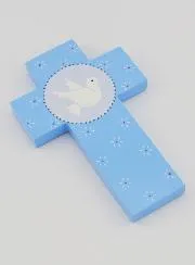 Kruis Kind Duif Heilige Geest Blauw - 12 cm