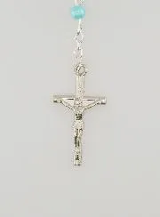 Rozenkrans Lourdes Parelmoer Blauw met Sluiting