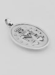 Wonderdadige Medaille Geschulpt Massief Zilver - 35 mm