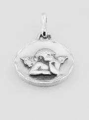 Zilveren Engelbewaarder Ketting Hanger 14mm