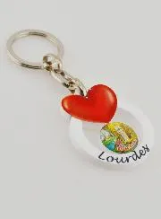 Sleutelhanger Notre Dame Lourdes - Hart van de liefde van de Maagd Maria