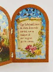 Tweeluik Icoon Maria die de Knopen Ontwart met Gebed