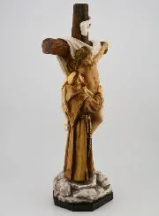 Beeld Heilige Franciscus bij het Kruis - 30 cm
