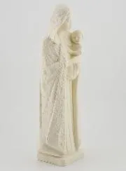 Beeld Maagd Maria met Kind Jezus - Ivoorkleur.- 25 cm