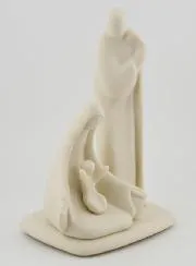 Beeld Heilige Familie Handgemaakt Modern - Porselein - 16 cm