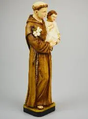 Beeld Sint Antonius van Padua Handgeschilderd - 30 cm