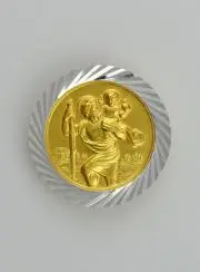 Auto Christoffel Zilverkleurig en Goudkleurig - 3.5 cm