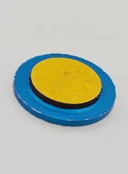 Auto Medaille Christoffel Zilverkleurig met Blauwe Rand - 3,5 cm