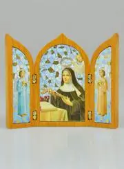 Icoon Drieluik Heilige Rita van Cascia Hout