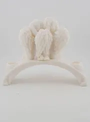 Beeld Kaarsenhouder Bescherm Engel van Albast - 18 cm