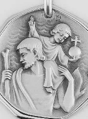 Medaille Heilige Christoffel 925 Sterling Zilver - 30 mm