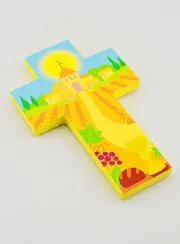 Kruis Kind Hout - Eerste Heilige Communie - 15 cm