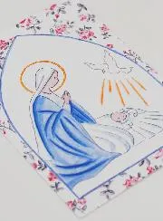 Doop-Kaart - Heilige Maria en Duif