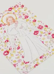 Doop Kaart - Beschermengel - Roze