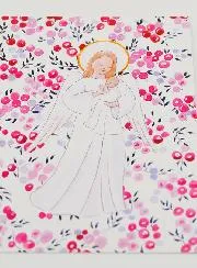 Kaart Doopsel - Bescherm Engel - Pink Roze