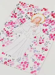 Kaart Doopsel - Bescherm Engel - Pink Roze