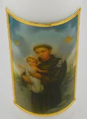 Christelijke Kaars Afbeelding St. Antonius van Padua - 15 cm