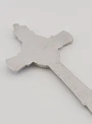 Kruis Lourdes Blauw 10 cm - Medaillon Verschijning Maria van Lourdes