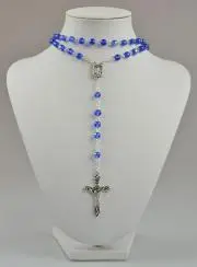 Rozenkrans Lourdes Trendy Kristal Donker Blauw