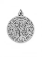 Devotie Medaille Heilige Benedictus Zilverkleurig - 36mm