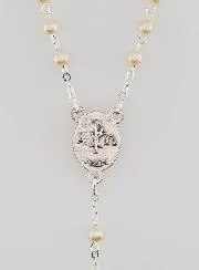 Rozenkrans Eerste Communie Zilver + Hanger
