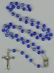 Rozenkrans Kristal Kralen Donker Blauw