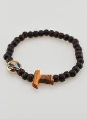 Armband Tientje Hout Tau Kruis